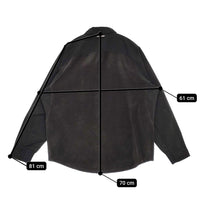 and wander 新品 fleece base LS shirt S 定価26400円 574-4253120 フリース切替 長袖シャツ ブラック メンズ アンドワンダー【中古】5-0912T♪