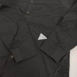 and wander 新品 fleece base LS shirt M 定価26400円 574-4253120 フリース切替 長袖シャツ ブラック メンズ アンドワンダー【中古】5-0912T♪