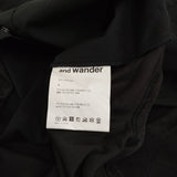 and wander 新品 fleece base LS shirt M 定価26400円 574-4253120 フリース切替 長袖シャツ ブラック メンズ アンドワンダー【中古】5-0912T♪