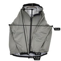 and wander 新品 loose fitting rain jacket L/XL 定価74800円 574-4211198 ナイロンジャケット グレー メンズ アンドワンダー【中古】5-0610M♪