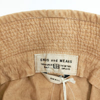 ENDS and MEANS 新品 バケットハット 定価10450円 コットン 帽子 ハット オレンジ メンズ エンズアンドミーンズ【中古】5-0819G◎