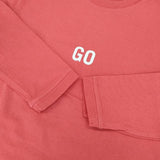 grown in the sun 未使用品 GO/HIKE サイズP SUNSHINE+CLOUD 長袖Ｔシャツ カットソー ロンＴ レッド レディース グローンインザサン【中古】5-1201M∞