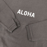 grown in the sun 未使用品 ALOHA/MAHALO サイズP SUNSHINE+CLOUD 長袖Ｔシャツ カットソー ロンＴ チャコールグレー レディース グローンインザサン【中古】5-1201M∞