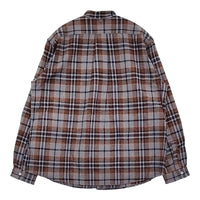 SUNSHINE+CLOUD 新品 Shirt-open standa 0 定価28600円 スタンドカラーシャツ ブラウン ブルー レディース サンシャイン+クラウド【中古】5-0912T♪