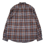 SUNSHINE+CLOUD 新品 Shirt-open standa 0 定価28600円 スタンドカラーシャツ ブラウン ブルー レディース サンシャイン+クラウド【中古】5-0912T♪