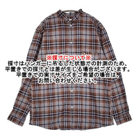 SUNSHINE+CLOUD 新品 Shirt-open standa 3 定価28600円 スタンドカラーシャツ ブラウン ブルー メンズ サンシャイン+クラウド【中古】5-0912T♪
