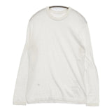 45R/45rpm 超ガーゼ コットン ニットソー 長袖Ｔシャツ カットソー ロンＴ ホワイト レディース フォーティーファイブアールピーエム【中古】5-0921M∞
