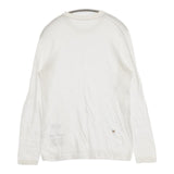 45R/45rpm 超ガーゼ コットン ニットソー 長袖Ｔシャツ カットソー ロンＴ ホワイト レディース フォーティーファイブアールピーエム【中古】5-0921M∞