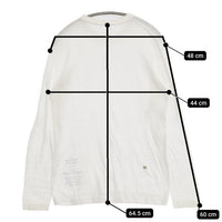 45R/45rpm 超ガーゼ コットン ニットソー 長袖Ｔシャツ カットソー ロンＴ ホワイト レディース フォーティーファイブアールピーエム【中古】5-0921M∞