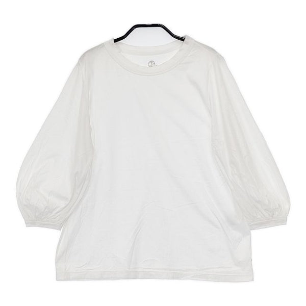 45R/45rpm シャンクリーンTシャツ 定価16500円 七分袖 カットソー ホワイト レディース フォーティーファイブアールピーエム【中古】5-0807M∞