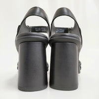 ecco sculpted alba 65 レザーヒールサンダル 23.5cm/37 定価33000円 サンダル 25SS ブラック レディース エコー【中古】5-0603S♪
