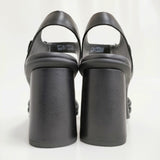 ecco sculpted alba 65 レザーヒールサンダル 23.5cm/37 定価33000円 サンダル 25SS ブラック レディース エコー【中古】5-0603S♪