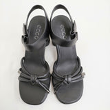 ecco sculpted alba 65 レザーヒールサンダル 23.5cm/37 定価33000円 サンダル 25SS ブラック レディース エコー【中古】5-0603S♪