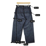 gungendo ナチュラルデニムパンツ花生姜（はなしょうが）のうこん 定価28600円 デニムパンツ ネイビー レディース 群言堂【中古】5-1106G∞