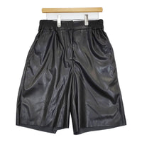 URBANCODE FAUX LEATHER SHORTS フェイクレザーショーツ JS LUXE購入 ショートパンツ 25SS ブラック レディース アーバンコード【中古】5-0603S♪