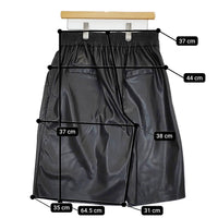 URBANCODE FAUX LEATHER SHORTS フェイクレザーショーツ JS LUXE購入 ショートパンツ 25SS ブラック レディース アーバンコード【中古】5-0603S♪