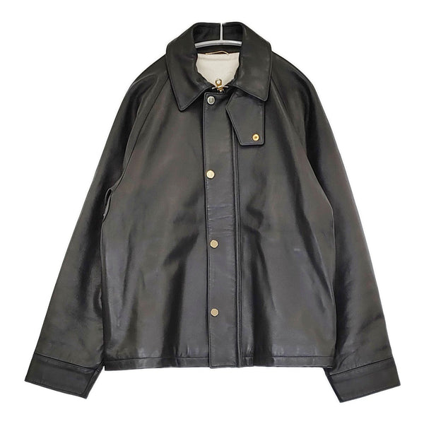 Deuxieme Classe/CINQUANTA 別注 レザーブルゾン NO.37U 36 ジャケット ブラック レディース ドゥーズィエムクラス/チンクワンタ【中古】5-0603M♪