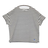 ORCIVAL RC-9255 サイズ1 ボーダー ワイド 半袖Tシャツ カットソー ホワイト チャコールグレー レディース オーシバル/オーチバル【中古】5-0622S♪