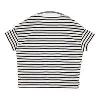 ORCIVAL RC-9255 サイズ1 ボーダー ワイド 半袖Tシャツ カットソー ホワイト チャコールグレー レディース オーシバル/オーチバル【中古】5-0622S♪