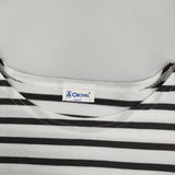ORCIVAL RC-9255 サイズ1 ボーダー ワイド 半袖Tシャツ カットソー ホワイト チャコールグレー レディース オーシバル/オーチバル【中古】5-0622S♪