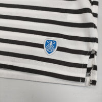 ORCIVAL RC-9255 サイズ1 ボーダー ワイド 半袖Tシャツ カットソー ホワイト チャコールグレー レディース オーシバル/オーチバル【中古】5-0622S♪
