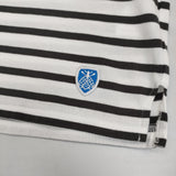ORCIVAL RC-9255 サイズ1 ボーダー ワイド 半袖Tシャツ カットソー ホワイト チャコールグレー レディース オーシバル/オーチバル【中古】5-0622S♪