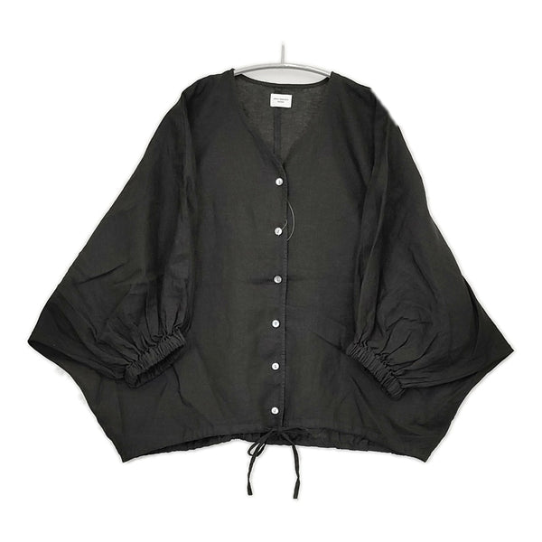 URBAN RESEARCH DOORS リネンドロストドルマンブラウス 定価10450円 25SS ブラック レディース アーバンリサーチドアーズ【中古】5-0603M♪