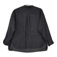 TICCA リネンノーカラー 定価25300円 TBBS-303 ブラウス シャツ 22SS ブラック レディース ティッカ【中古】5-0807M∞