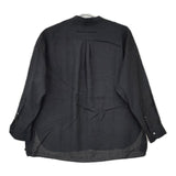 TICCA リネンノーカラー 定価25300円 TBBS-303 ブラウス シャツ 22SS ブラック レディース ティッカ【中古】5-0807M∞