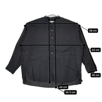 TICCA リネンノーカラー 定価25300円 TBBS-303 ブラウス シャツ 22SS ブラック レディース ティッカ【中古】5-0807M∞