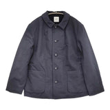 (g) ガーゼ 裏地ウール混 ブルゾン ジャケット ネイビー レディース グラム【中古】5-0912T♪