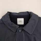 (g) ガーゼ 裏地ウール混 ブルゾン ジャケット ネイビー レディース グラム【中古】5-0912T♪