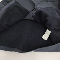 (g) ガーゼ 裏地ウール混 ブルゾン ジャケット ネイビー レディース グラム【中古】5-0912T♪