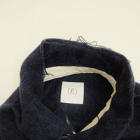 (g) ウール混 スタンドカラー ガーゼ シャツジャケット 長袖シャツ ネイビー レディース グラム【中古】5-0818T∞