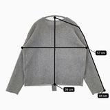(g) ガーゼ ノーカラージャケット カーディガン グレー レディース グラム【中古】5-0818T∞
