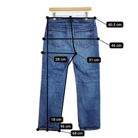 upper hights 188245 LIPSTICK ジーンズ 加工 サイズ27 デニムパンツ ブルー レディース アッパーハイツ【中古】5-0921G∞