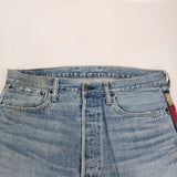 KAPITAL KOUNTRY パッチワーク 36 コットンリネン カットオフ ショートパンツ ハーフパンツ ブルー メンズ キャピタルカントリー【中古】5-1014S♪