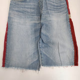 KAPITAL KOUNTRY パッチワーク 36 コットンリネン カットオフ ショートパンツ ハーフパンツ ブルー メンズ キャピタルカントリー【中古】5-1014S♪