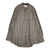 TODAYFUL Stripe Over Shirts 定価22000円 12320416 ストライプ オーバーサイズ ブラウス シャツ グレー レディース トゥデイフル【中古】5-1106M∞