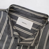 TODAYFUL Stripe Over Shirts 定価22000円 12320416 ストライプ オーバーサイズ ブラウス シャツ グレー レディース トゥデイフル【中古】5-1106M∞