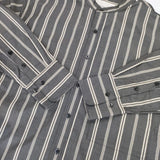 TODAYFUL Stripe Over Shirts 定価22000円 12320416 ストライプ オーバーサイズ ブラウス シャツ グレー レディース トゥデイフル【中古】5-1106M∞