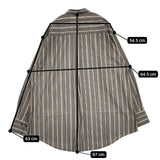 TODAYFUL Stripe Over Shirts 定価22000円 12320416 ストライプ オーバーサイズ ブラウス シャツ グレー レディース トゥデイフル【中古】5-1106M∞