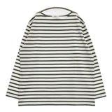 AURALEE/IENA バスクシャツ A21AB01IE ボーダー 長袖Ｔシャツ カットソー ロンＴ ホワイト グリーン レディース オーラリー/イエナ【中古】5-0921M∞