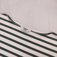 AURALEE/IENA バスクシャツ A21AB01IE ボーダー 長袖Ｔシャツ カットソー ロンＴ ホワイト グリーン レディース オーラリー/イエナ【中古】5-0921M∞