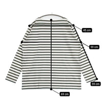AURALEE/IENA バスクシャツ A21AB01IE ボーダー 長袖Ｔシャツ カットソー ロンＴ ホワイト グリーン レディース オーラリー/イエナ【中古】5-0921M∞