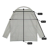 AURALEE/IENA バスクシャツ A21AB01IE ボーダー 長袖Ｔシャツ カットソー ロンＴ ホワイト グリーン レディース オーラリー/イエナ【中古】5-0921M∞