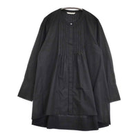 qualite ピンタックシャツ定価23100円 32450010009 チュニック ブラウス シャツ ブラック レディース カリテ【中古】5-0921M∞