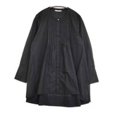 qualite ピンタックシャツ定価23100円 32450010009 チュニック ブラウス シャツ ブラック レディース カリテ【中古】5-0921M∞