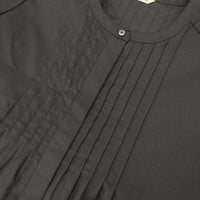 qualite ピンタックシャツ定価23100円 32450010009 チュニック ブラウス シャツ ブラック レディース カリテ【中古】5-0921M∞