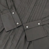 qualite ピンタックシャツ定価23100円 32450010009 チュニック ブラウス シャツ ブラック レディース カリテ【中古】5-0921M∞